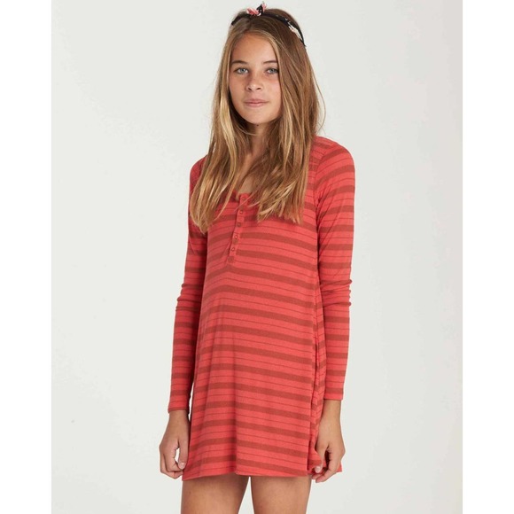 Billabong Kids My Time Dress in Geranium ~ Big Girl's Size Large (14/16) - Picture 15 of 15